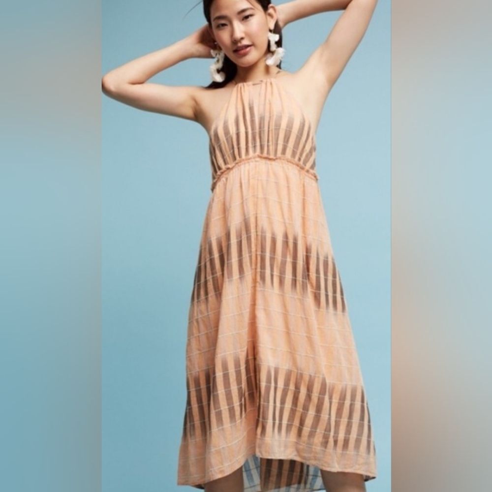 Anthropologie Akemi + Kin Coastal Cowgirl Garden Girl Whimsical Ikat Dress S